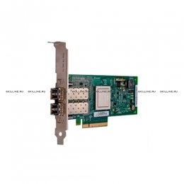 Адаптер Dell QLogic QLE2562, Dual Port, 8Gbps Optical Fibre Channel PCIe HBA Card Low Profile (406-BBEL). Изображение #1