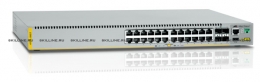 Коммутатор Allied Telesis Gigabit Edge Switch with 24 x 10/100/1000T, 4 x 1G SFP ports. Requires licenses to enable 10G uplink and to enable stacking feature + NCB1 (AT-x510L-28GT-50). Изображение #1
