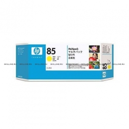 Картридж HP 85 Yellow для Designjet /30/30n/30gp/90/90r/90gp/130/130nr/130gp 3х69-ml (C9433A). Изображение #1