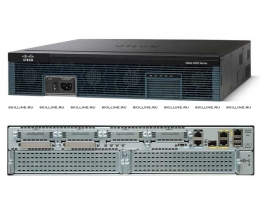 Cisco 2951 with 3 onboard GE, 4 EHWIC slots, 3 DSP slots, 1 ISM slot, 256MB CF default, 512MB DRAM default, IP Base (CISCO2951/K9). Изображение #2
