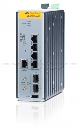 Коммутатор Allied Telesis Managed Industrial switch with 2 x 100/1000 SFP,  4 x 10/100/1000T, no Wifi (AT-IE200-6GT-80). Изображение #1